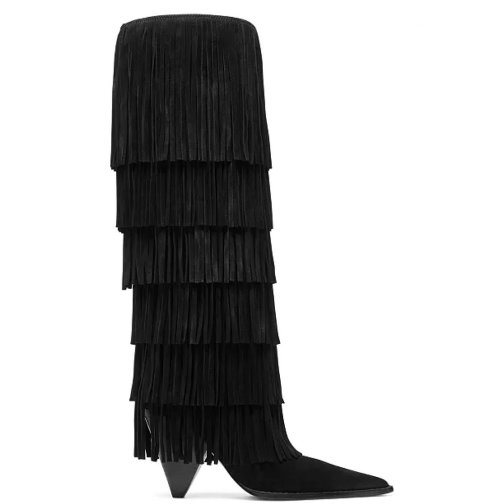 Michael Kors Jayla Fringed Suede Tall Boot - Picture 2 of 9